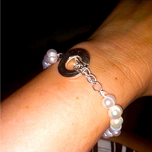 Timeless … Freshwater Pearls with 925 Sterling Silver bracelet!!! - Picture 3 of 6